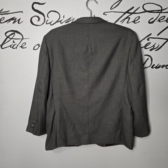 Sergio Martini Superior 150s Charcoal Gray Two Button Front Suit Jacket, 42R - Picture 4 of 9